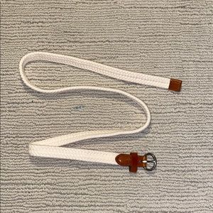 Cream Braided Belt
